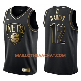 Maillot NBA Brooklyn Nets Joe Harris 12 Nike Noir Golden Edition Swingman - Homme